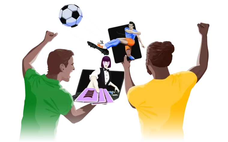 Cloudbet casino and live betting illustration