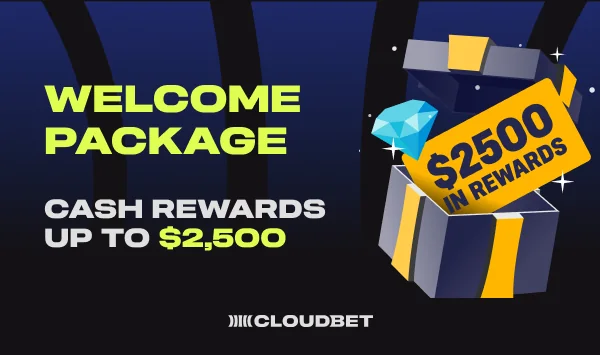 Cloudbet welcome package: cash rewards up to US$2,500